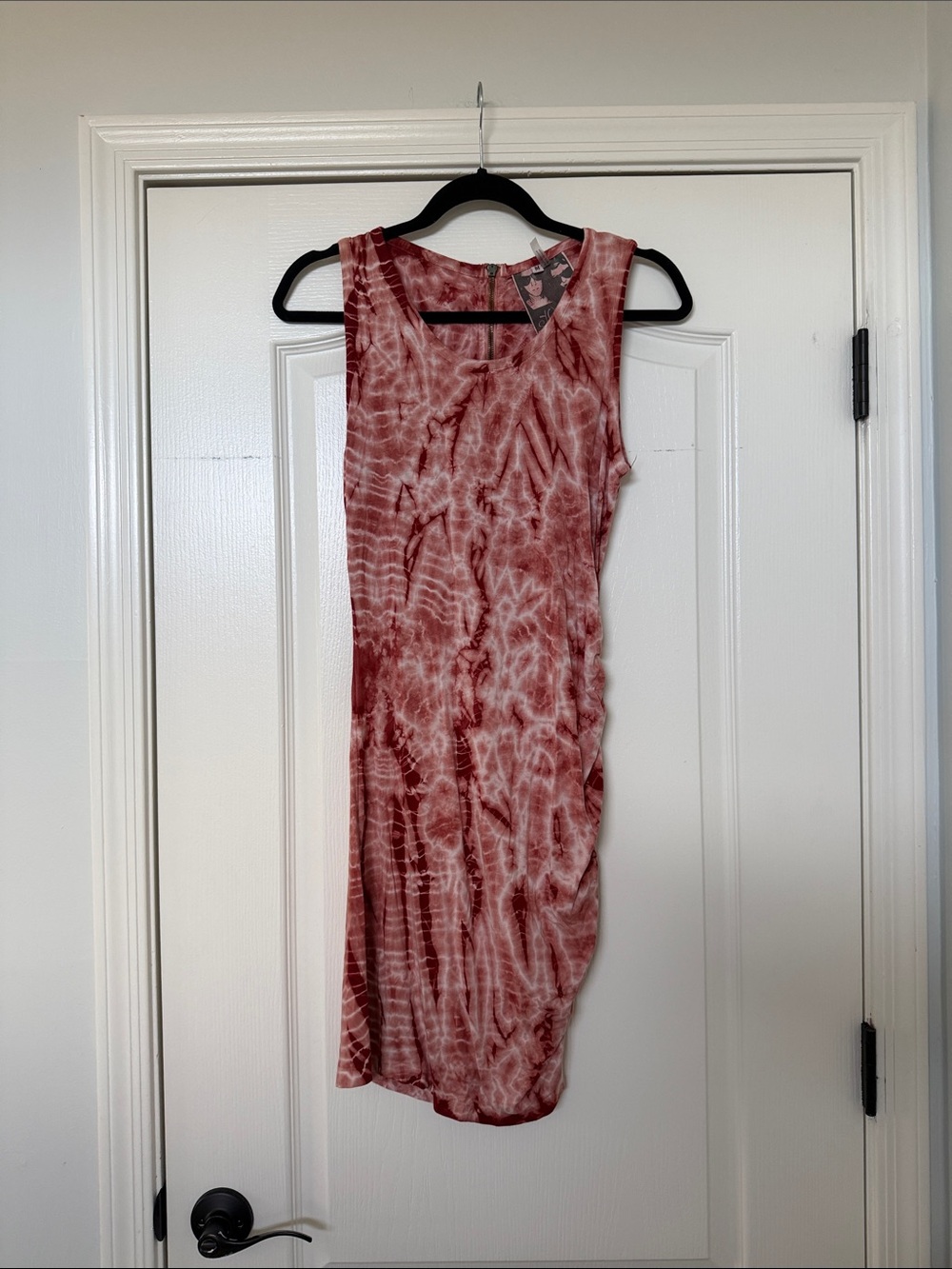 Young Fabulous & Broke Dusty Rose Tie-Dye Sleeveless Midi Dress